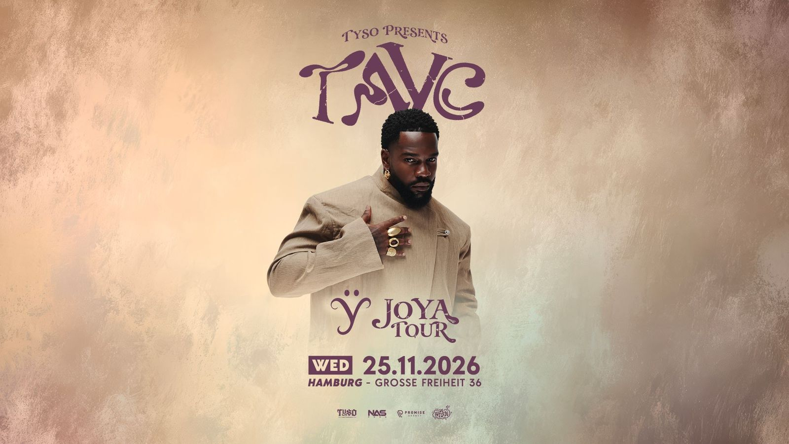 TAYC JOŸA Tour Poster — Hamburg, Große Freiheit 36, 25.11.2026